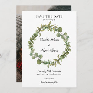 Greenery Foliage Garland Foto Wedding Save The Date