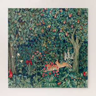 GREENERY,FOREST ANIMALS  Hares ,Green Foliage Puzzle