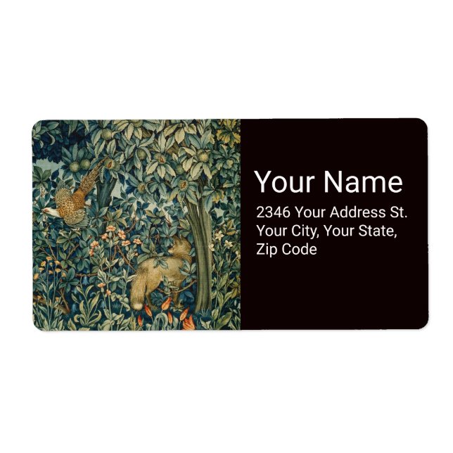 GREENERY,FOREST ANIMALS Pheasant ,Fox,Green Floral (Vorne)