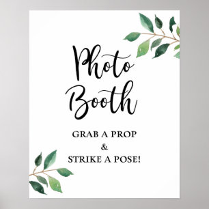 Greenery Foto Booth Wedding oder Party Sign Poster