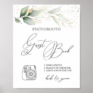 Greenery Foto Guest Book Sign Poster