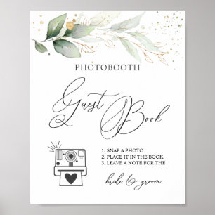 Greenery Foto Guest Book Sign Poster