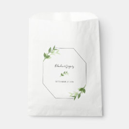 Greenery Garden Blätter Rahmen Wedding Geschenktütchen