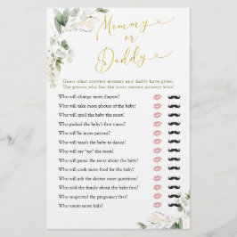 Greenery Geometric Baby in Bloom Mommy oder Daddy