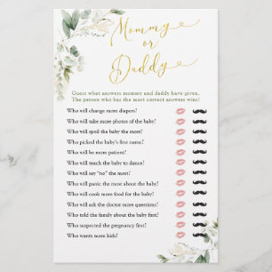 Greenery Geometric Baby in Bloom Mommy oder Daddy