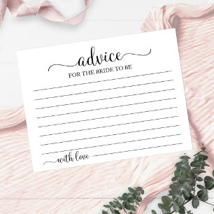 Greenery Geometric Brautparty Advice Cards