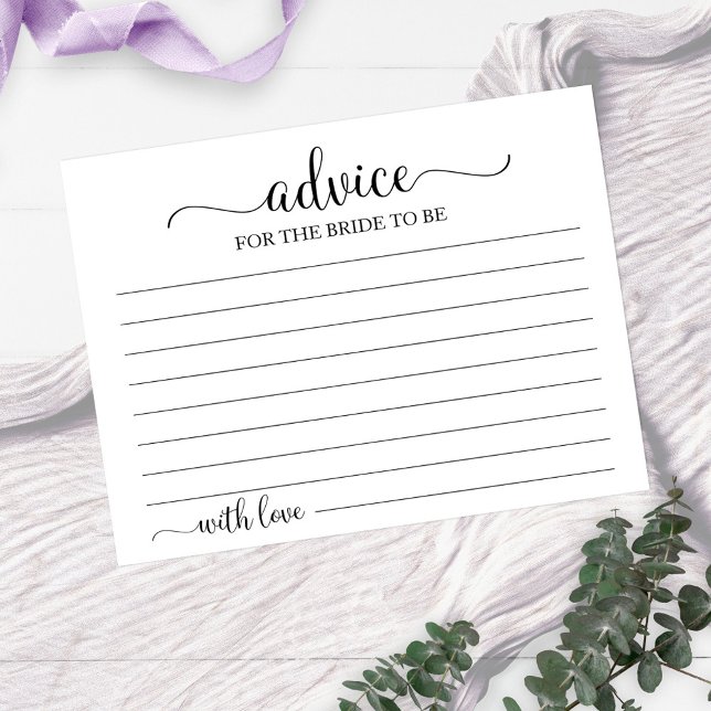 Greenery Geometric Brautparty Advice Cards Postkarte (Von Creator hochgeladen)