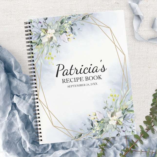 Greenery Geometric Brautparty Rezept Buch (Von Creator hochgeladen)