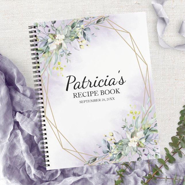 Greenery Geometric Brautparty Rezept Buch (Von Creator hochgeladen)