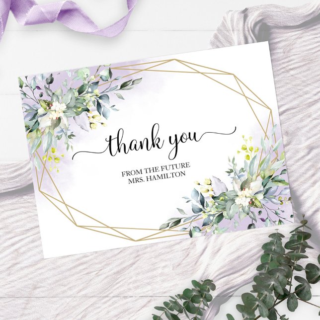 Greenery Geometric Brautparty Vielen Dank (Von Creator hochgeladen)