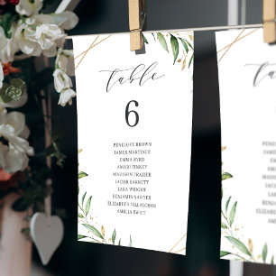 Greenery Geometric Tischnummer