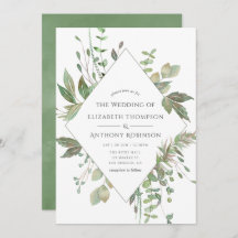 Greenery Geometric Wedding