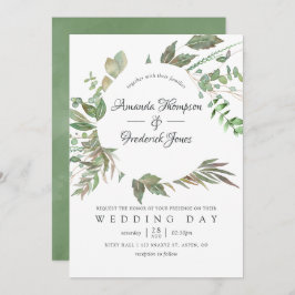 Greenery Geometric Wedding Einladung