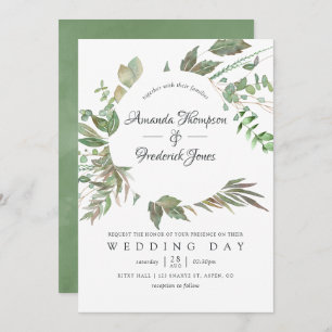 Greenery Geometric Wedding Einladung