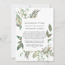 Greenery Geometric Wedding Reduced Guest List