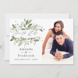 Greenery Geometric Wedding Save The Date