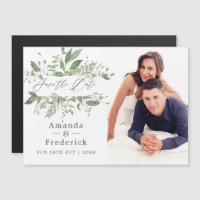 Greenery Geometric Wedding Save the Date