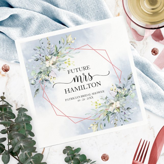 Greenery Geometric Wreath Brautparty Napkins Serviette (Von Creator hochgeladen)