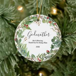 Greenery Godmothers Weihnachts-Keramik Ornament