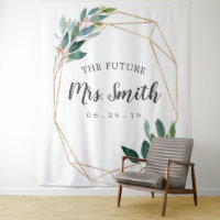 Greenery Gold Brautparty Backdrop Foto Stand