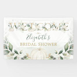 Greenery Gold Fall Pumpkin Brautparty Willkommen Banner