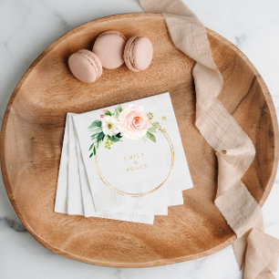 Greenery & Gold Geometric Elegant Hochzeit Napkin Serviette