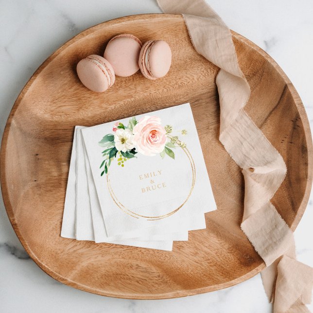 Greenery & Gold Geometric Elegant Hochzeit Napkin Serviette (Von Creator hochgeladen)