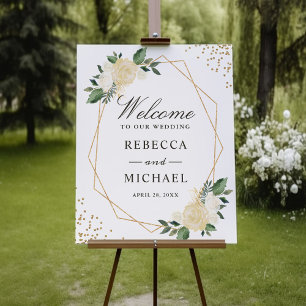 Greenery Gold Glitzer Blumenzwiebelschrift Poster