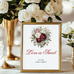 Greenery Gold Love is Sweet Boho Hochzeit 8x10 Sch Poster