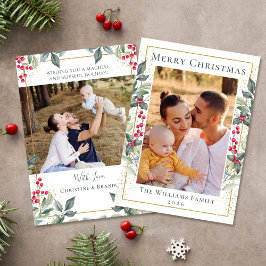 Greenery Gold Weihnachten Holly Berries 2 Foto