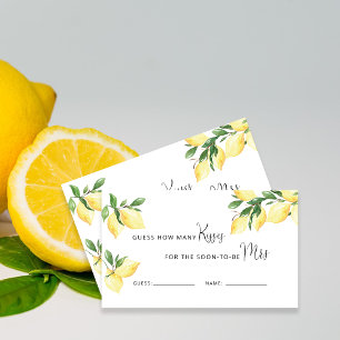 Greenery Guess Wie viele Kisses Game Begleitkarte