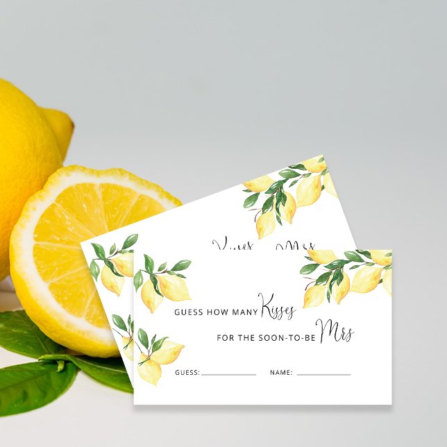 Greenery Guess Wie viele Kisses Game Begleitkarte (Von Creator hochgeladen)