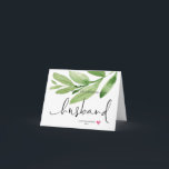 Greenery Happy Erster Geburtstag als mein Husband  Karte<br><div class="desc">Dieser niedlich glückliche erste Geburtstag als meine Husband-Karte ist eine lustige Art,  deinen schönen neuen Geburtstag Hubbys zu feiern!</div>
