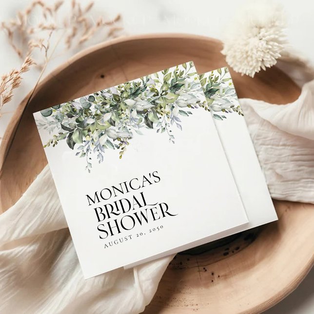 Greenery Herbal Brautparty Rechteckiger Pappuntersetzer (Von Creator hochgeladen)