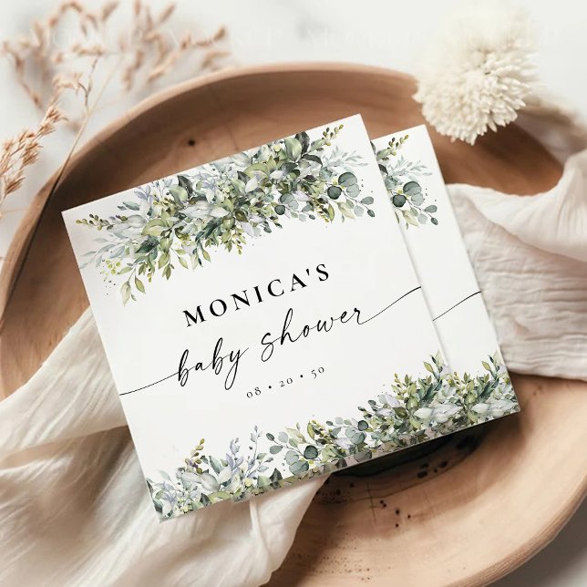 Greenery Herbal Brautparty Rechteckiger Pappuntersetzer (Von Creator hochgeladen)