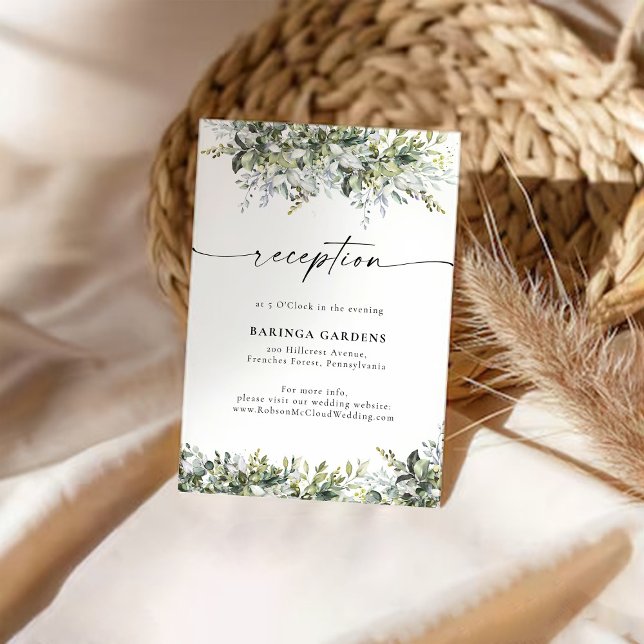 Greenery Herbal Wedding Enclosure Card Begleitkarte (Von Creator hochgeladen)