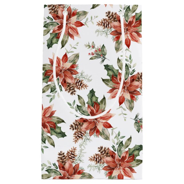 Greenery Holiday Gift Bags Kleine Geschenktüte (Vorderseite)