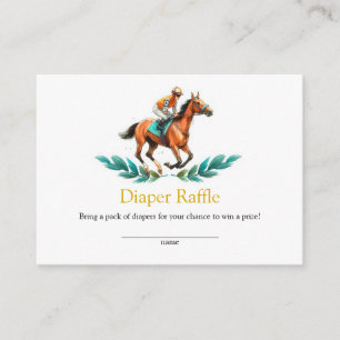 Greenery Horse Baby Shower Windschutzscheiben Raff Begleitkarte