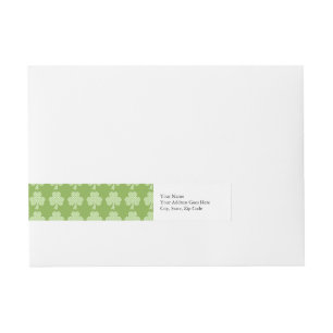 Greenery Kleeblatt Clover Polka dots Patrick's Day Rundum-Adressaufkleber