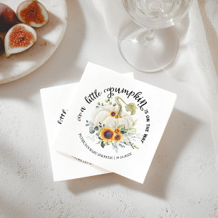 Greenery Little Pumpkin Fall Baby Shower Napkins Serviette