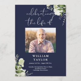 Greenery Memorial Funeral Navy Order Of Service Programm