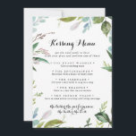 Greenery Modern Wedding Kissing Menu Game Card<br><div class="desc">Diese moderne,  grüne Spielkarte für Hochzeitsküsse eignet sich ideal für einen tropischen Hochzeitsempfang. Die Einrichtung besteht vorwiegend aus grünen tropischen Blätter mit einer Touch von rosafarbenen Blume.</div>