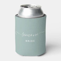 Greenery Modernes Skript Wedding Bride Dusty Green