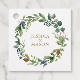 Greenery Navy Gold Vielen Dank für Ihre Unterstütz Geschenkanhänger