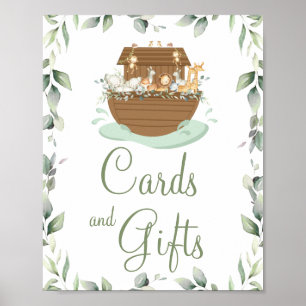 Greenery Noahs Ark Baby Shower Tauferkarten Gesche Poster