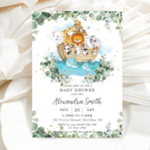 Greenery Noah's Ark Gender Neutral Baby Dusche