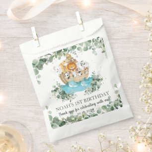 Greenery Noah's Ark Niedlicher Tiere Baby Birthday Geschenktütchen