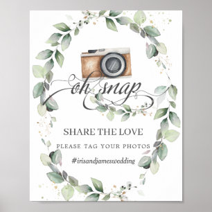 Greenery Oh Snap Teilen Sie die Liebe mit Ihren Fo Poster