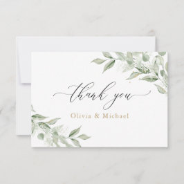 Greenery Olive Branch Gipskraut Gold Wedding Dankeskarte
