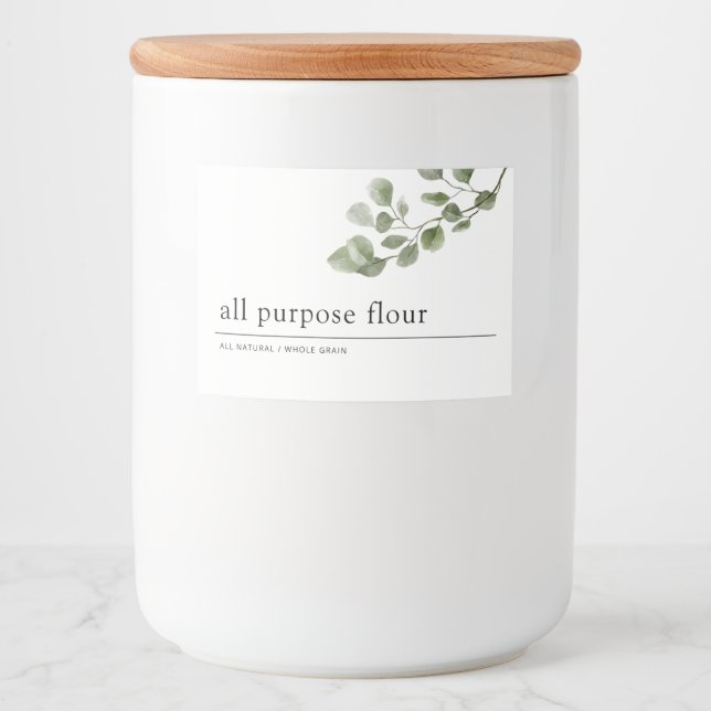 Greenery Pantry Lebensmitteletikett (Vorderseite)